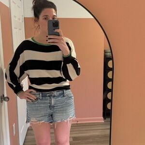 Black & white striped sweater